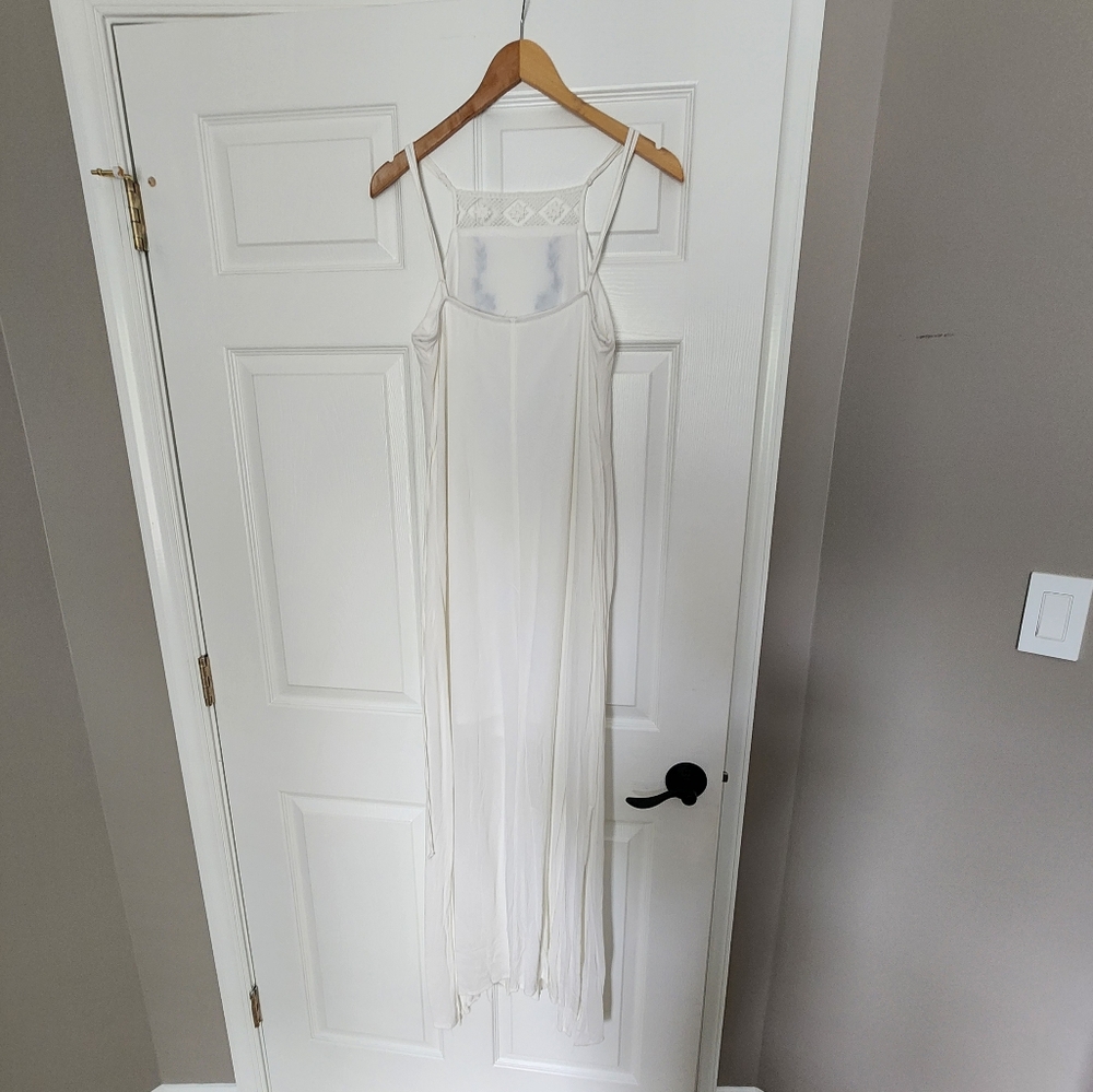 Altar'd State White Maxi Dress with Lace and Embroidery - Picture 2 of 7